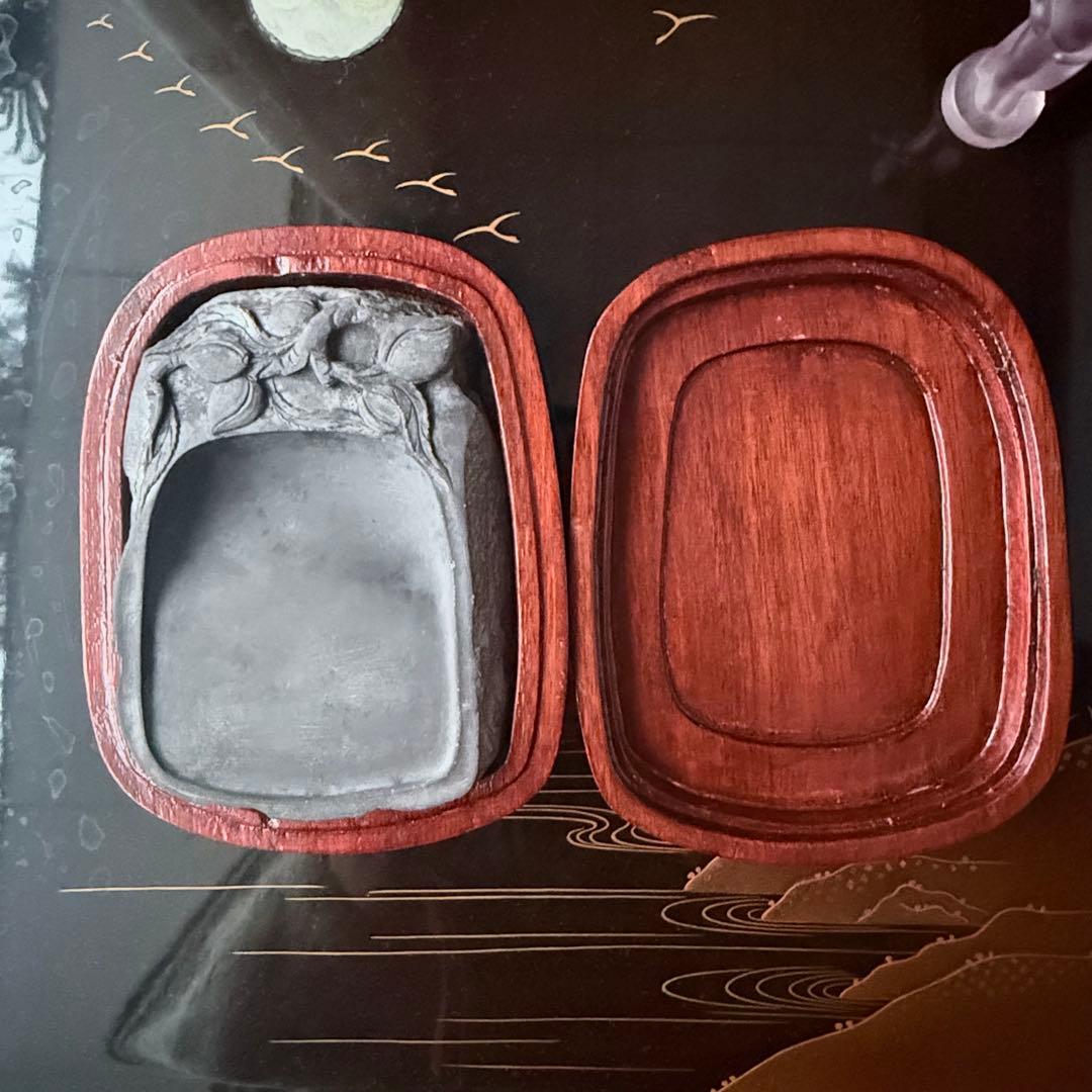 2245様感謝‼️旧家蔵出書の極み『桃陽刻天然端渓硯』」文房四宝