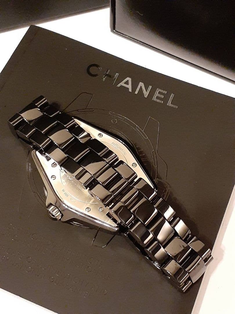 シャネル H3102 J12 GMT 黒セラミック 自動巻き メンズ腕時計