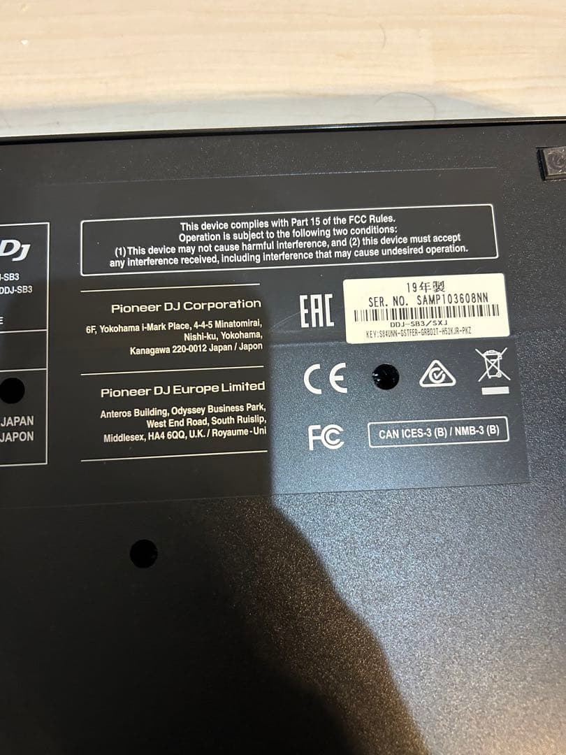 【美品】Pioneer DJ DDJ-SB3 DJコントローラー