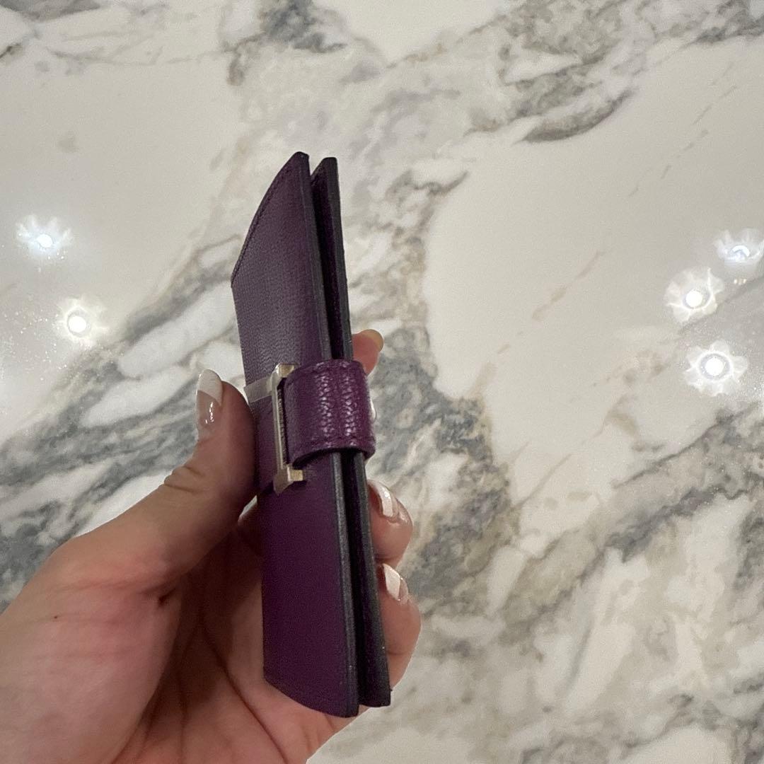 SALE❕エルメス　ミニ財布　新品　送料込　パープル　コンパクト