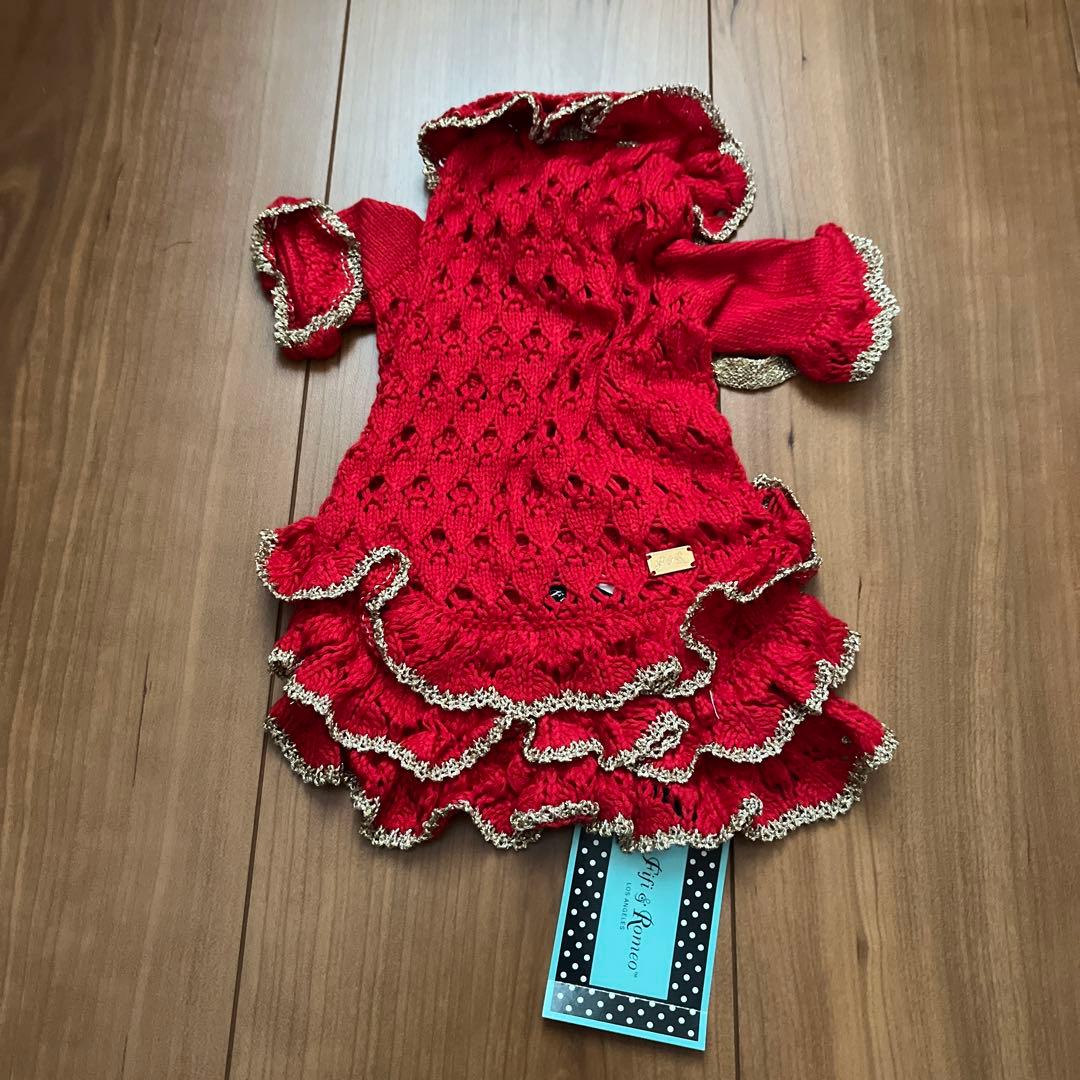 フィフィロメ Fifi&Romeo ニットドレス 赤 新品 S