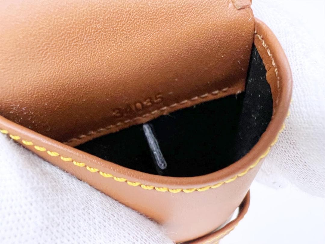 未使用　モンブラン　ロゴ　ペンケース　２本差し　ブラウン　レザー　3119579