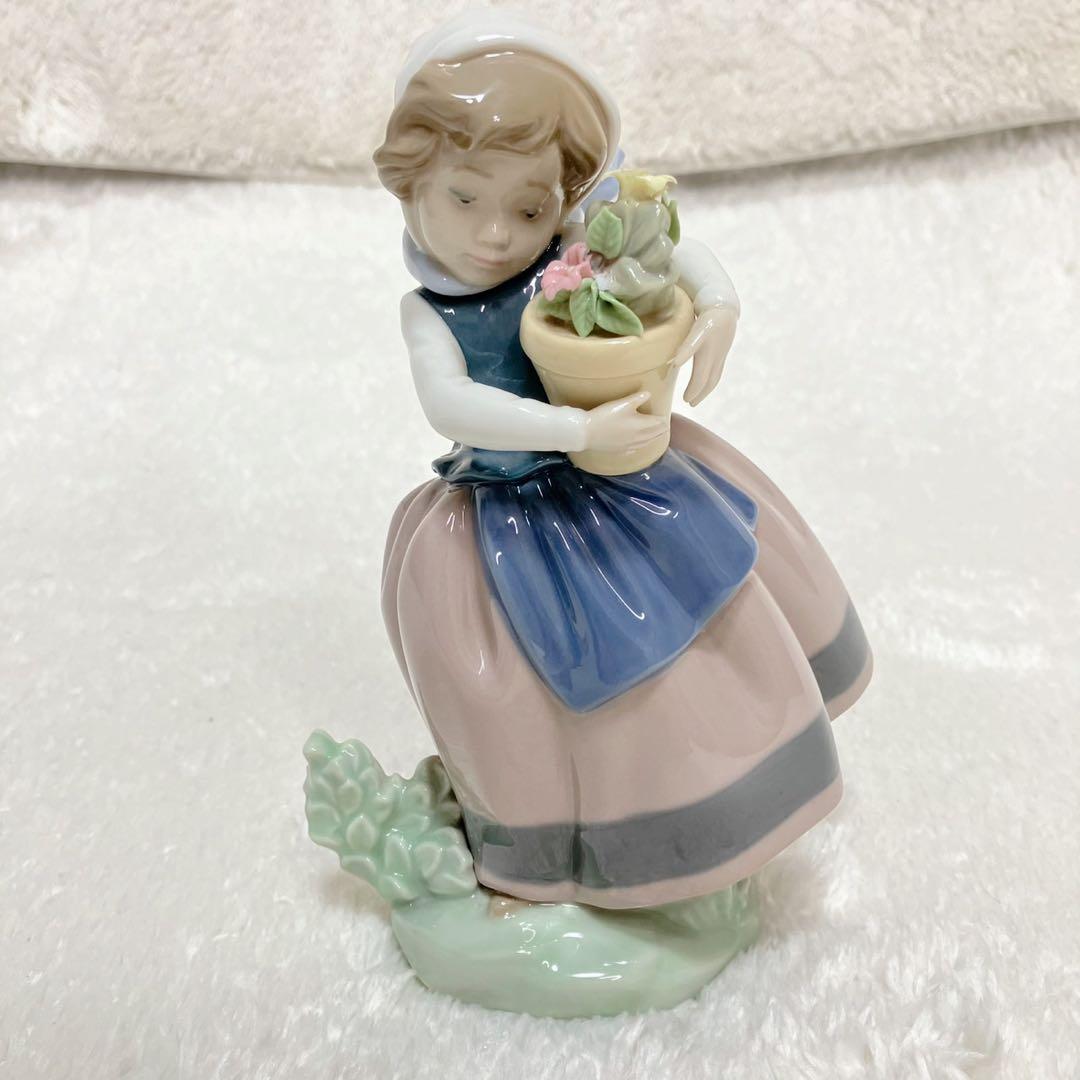 リヤドロ フィギュリン 4体セット 春の花 少女像