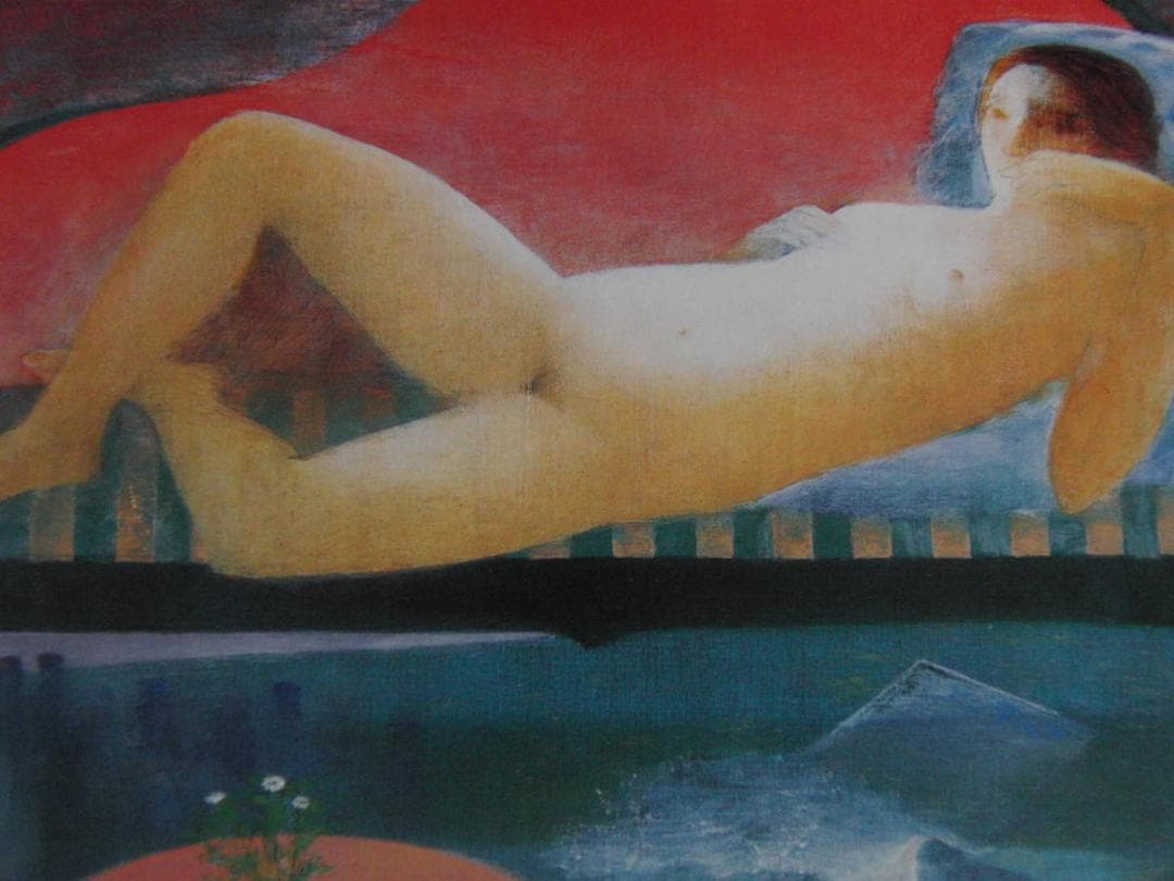 堀内貞明、【ひとり】、希少な額装用画集より、新品額装付、状態良好