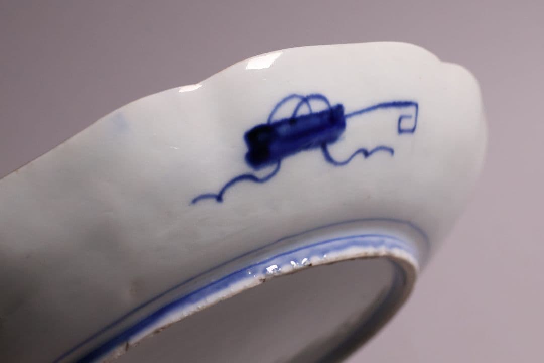 【CM120】古伊万里 色絵 中皿 2枚 盛皿 幅22.3cm 錦手 花鳥 草花