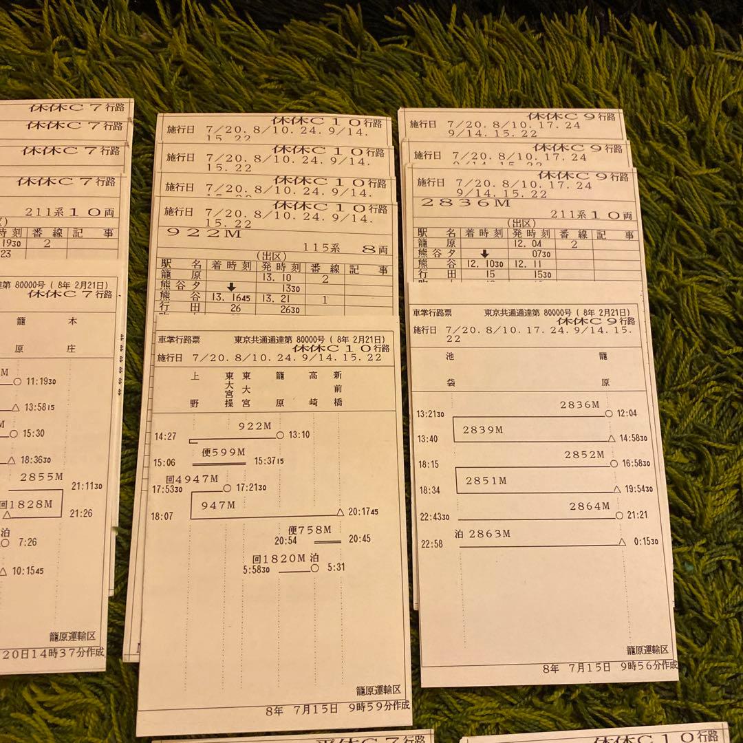 鉄道　ミニ時刻表　籠原区　24行路