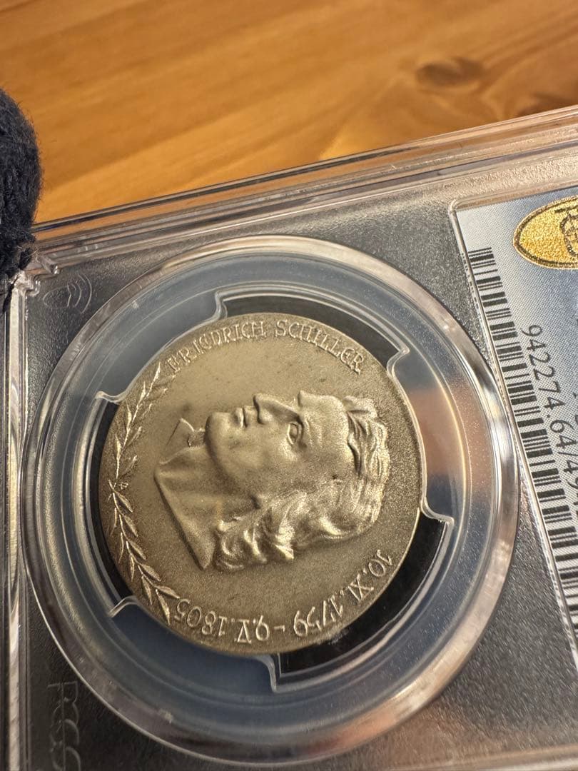 PCGS SP64 旧西ドイツ銀貨　シラー150周年記念メダル