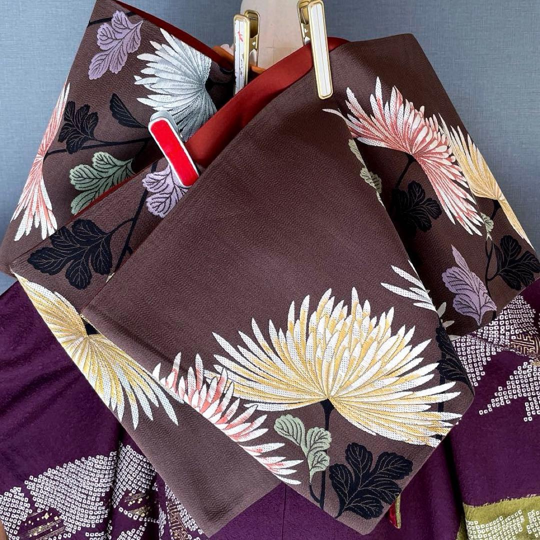 まーページ　プラスサイズ　高身長　絞り　手刺繍　成人式振袖　振袖　裄丈69