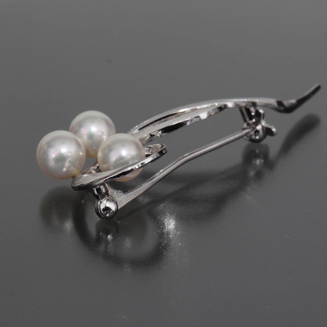 MIKIMOTO ミキモト SV シルバー アコヤ パール ブローチ E1567