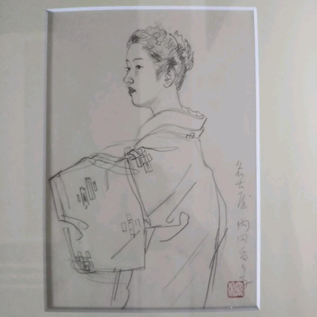 伊東深水 真筆作品 女性像