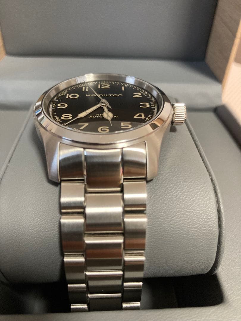 【極美品】HAMILTON 　マーフ38mm メタルバンド　レザーベルト付き
