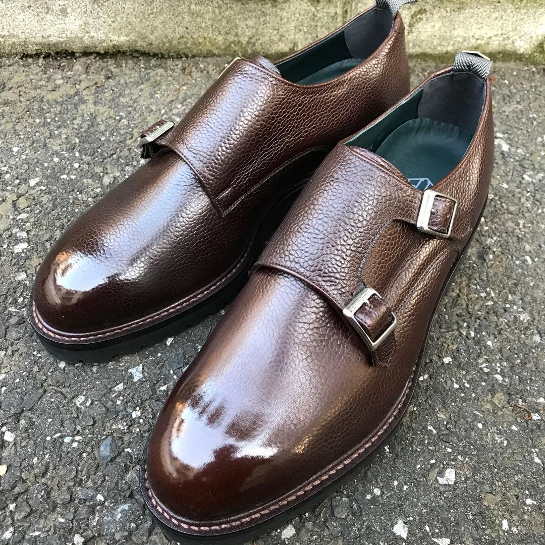 【新品未使用】WH(ダブルエイチ) ダブルモンク プレーントゥ 定価約6万