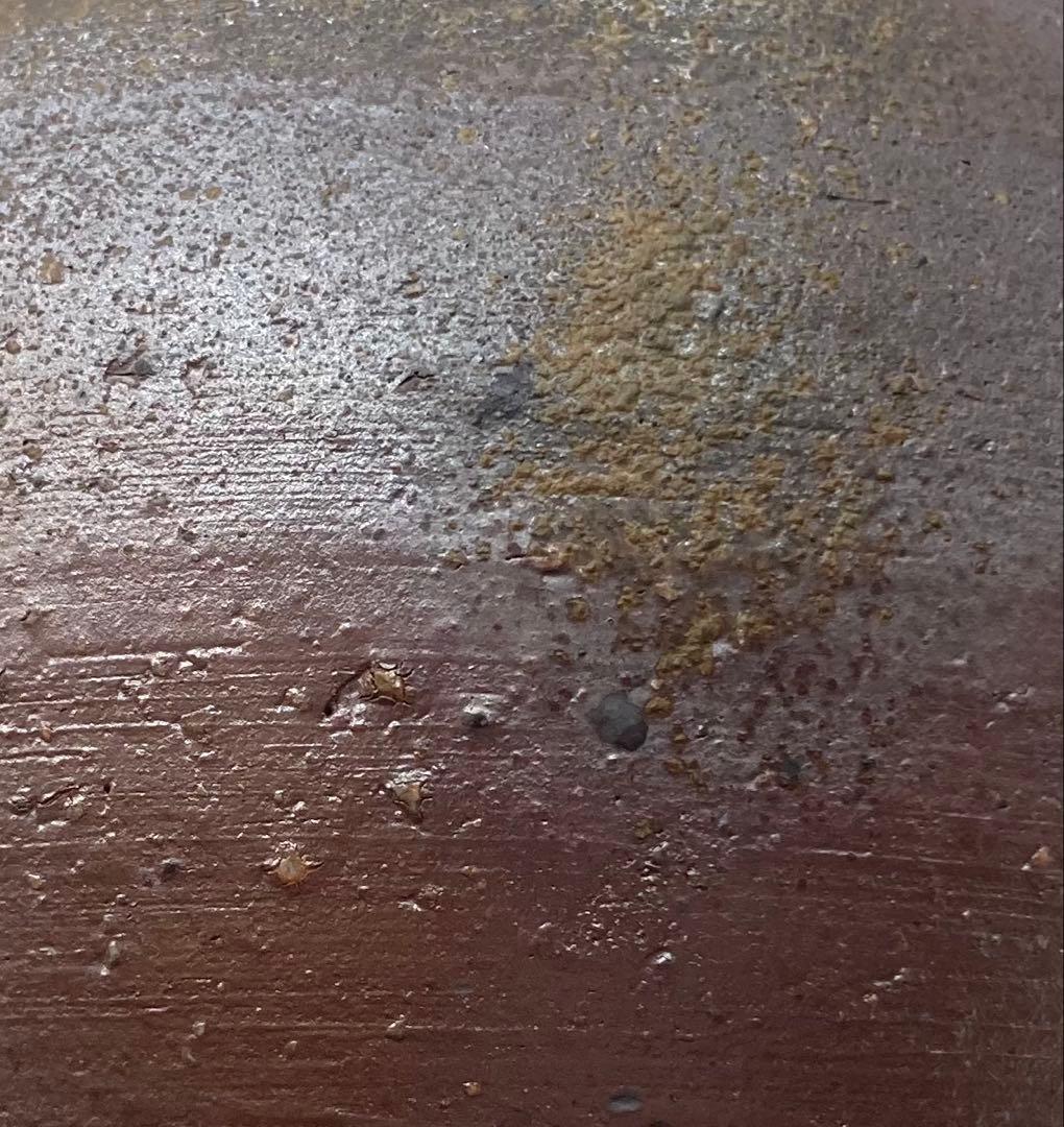 B484b「備前 茶盌」伊勢崎淳作　共箱　人間国宝　備前焼　茶道具