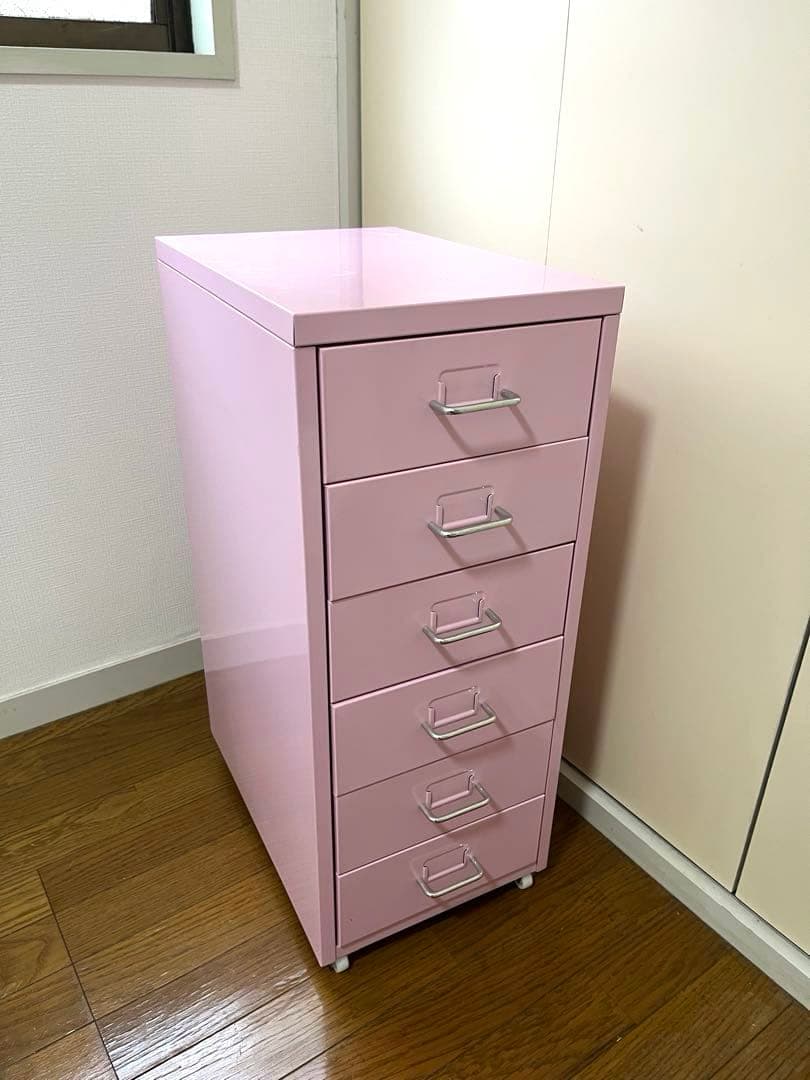 IKEA HELMER ヘルメル 6段チェスト ピンク　廃盤レアカラー　イケア