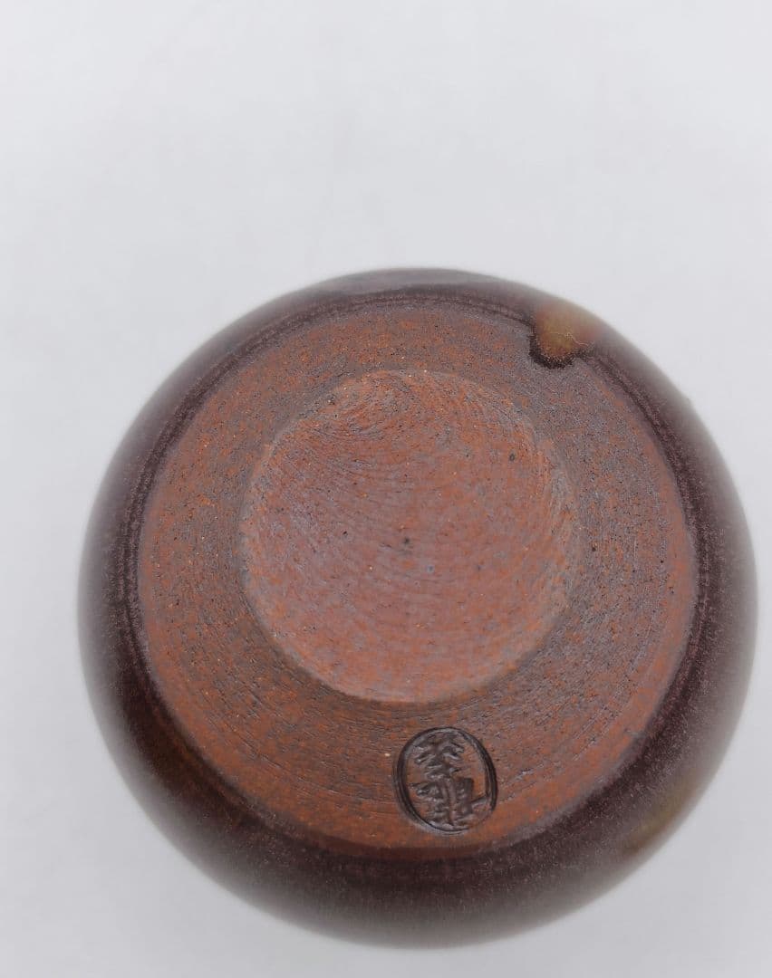 c368【新品・未使用】茶入 大名物漢作唐物 利休丸壺写 龍喜窯 木箱 茶道具