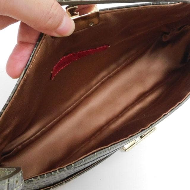 極美品ヴァレンティノ ガラヴァーニ ハンドバッグ 肩掛け可能 クロコ型押しレザー