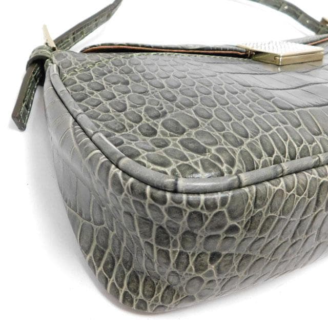 極美品ヴァレンティノ ガラヴァーニ ハンドバッグ 肩掛け可能 クロコ型押しレザー