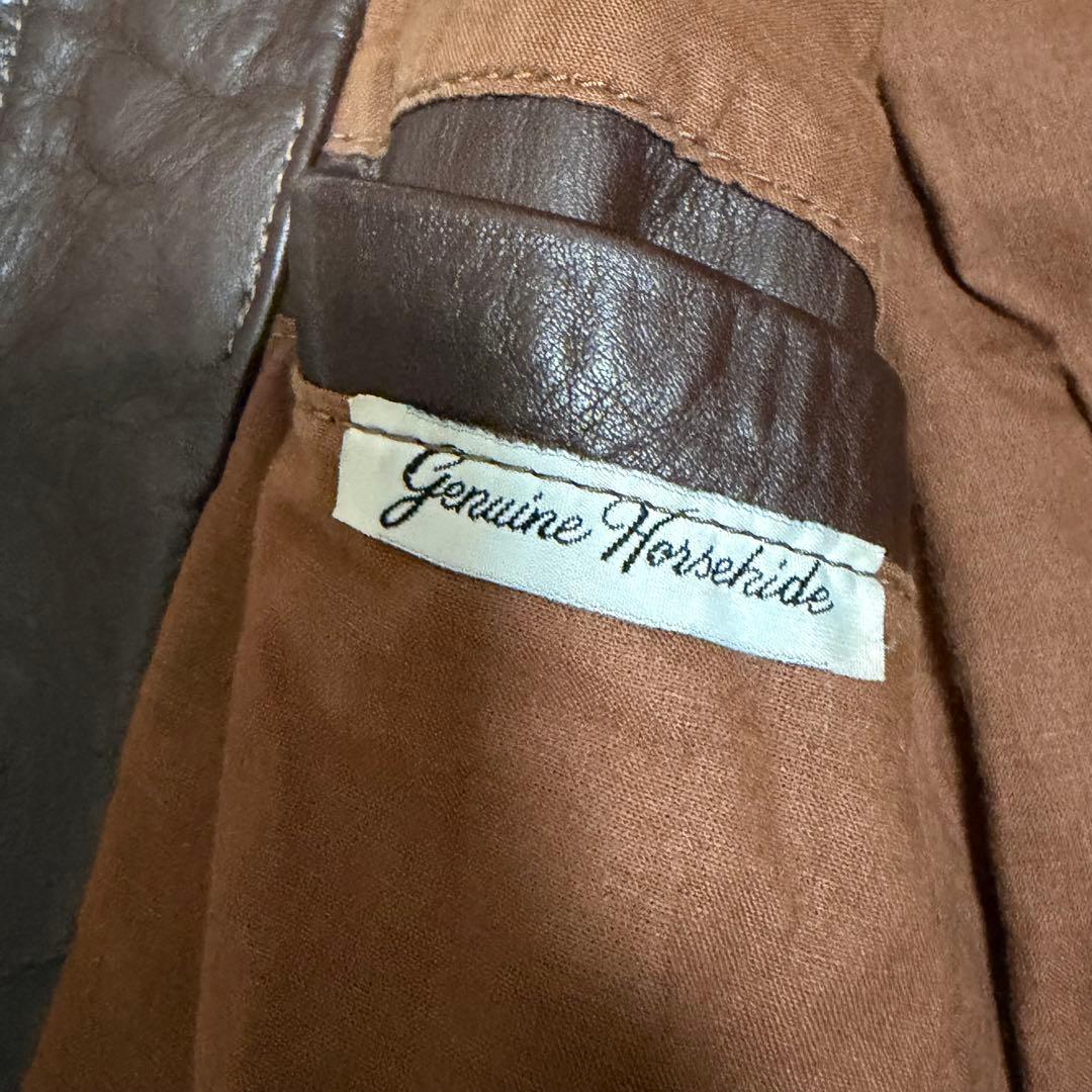 XLサイズ相当 ホースハイド　シングルライダースジャケット　USA製　TALON