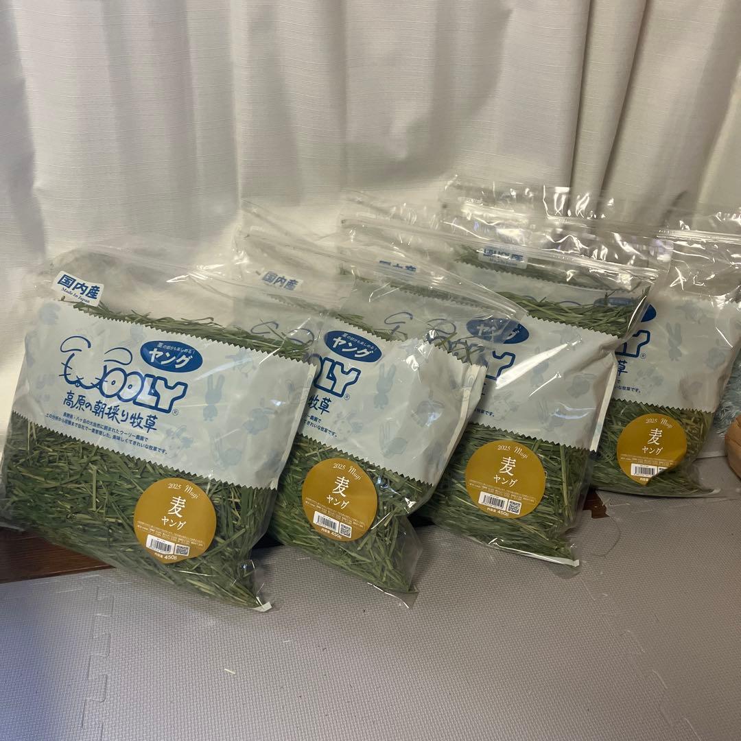 ウーリー高原の朝採り牧草 麦ヤング2025 4袋