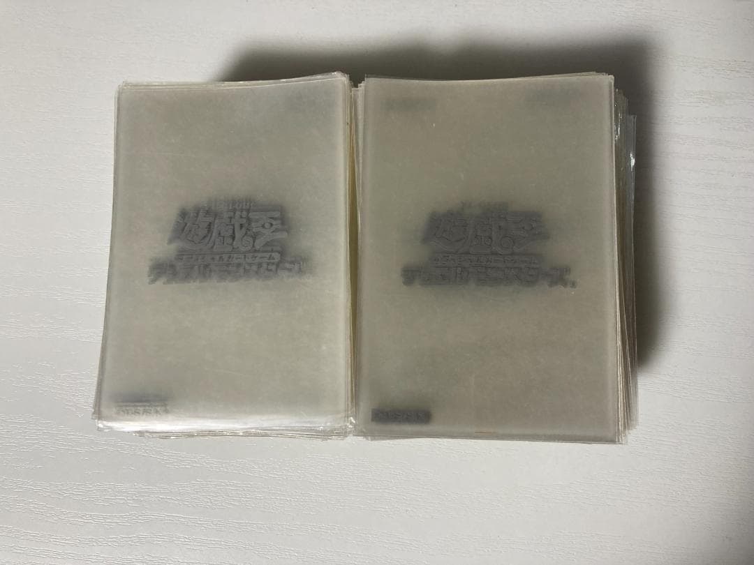 遊戯王 公式 スリーブ 絶版 458枚 初期ロゴ 透明　クリア