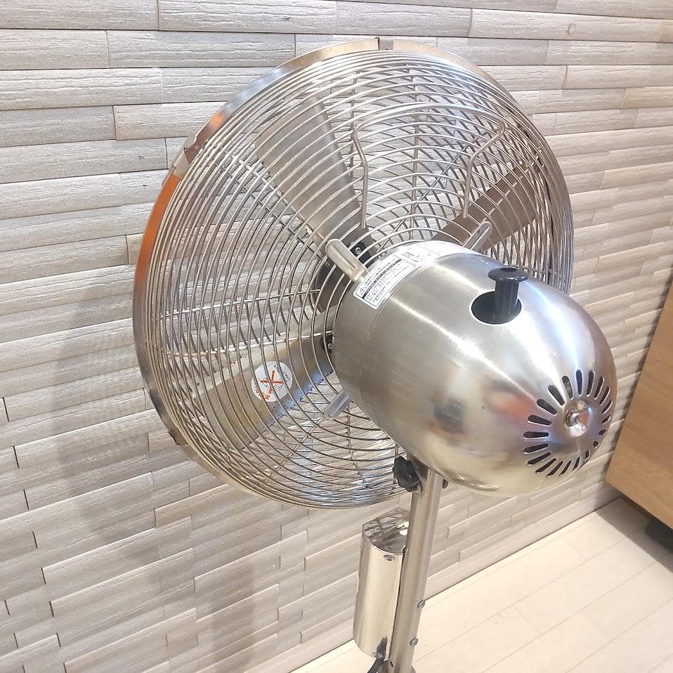 阪和 アンティーク風 シルバー調仕上げ　メタルリビングファン 扇風機