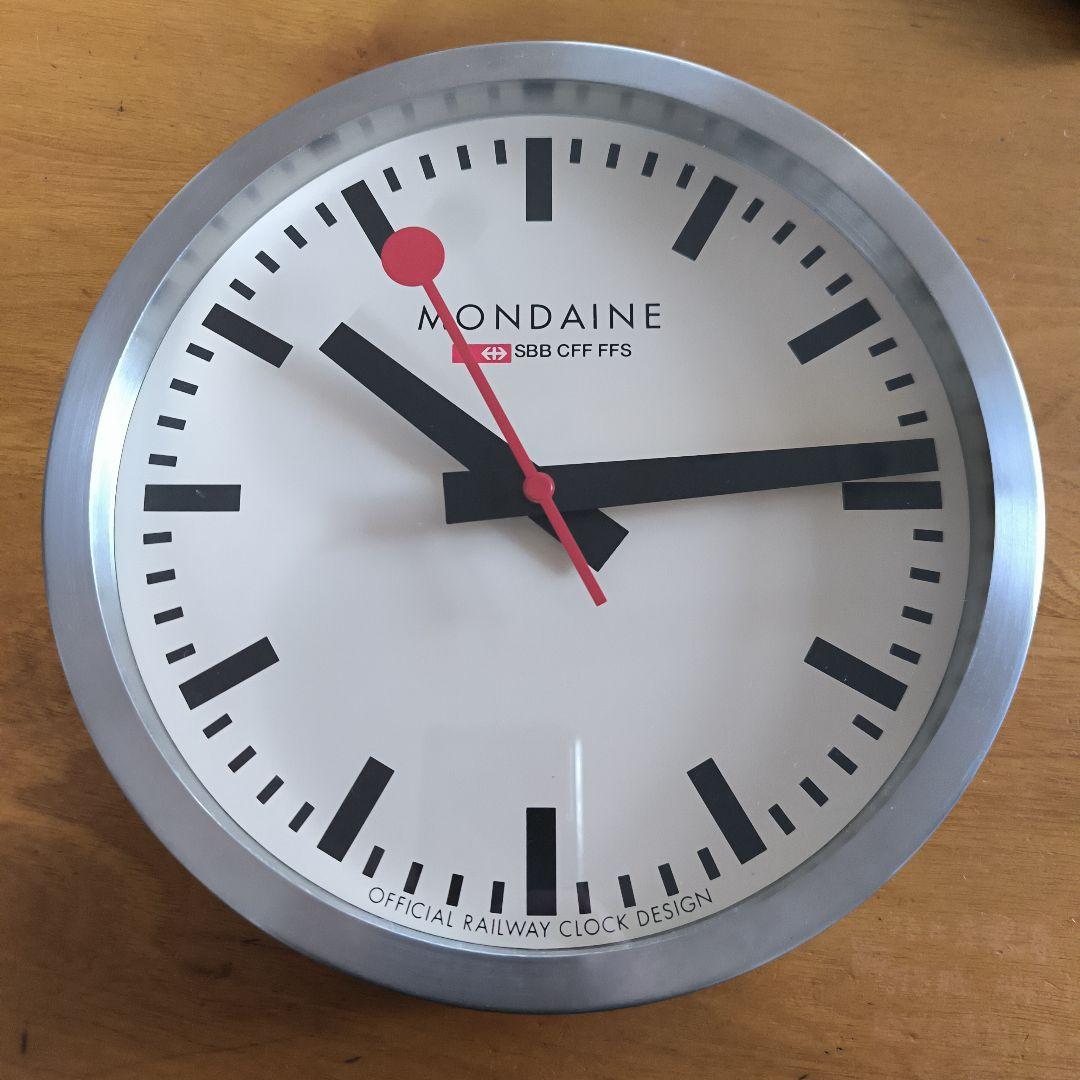 MONDAINE （モンディーン）壁掛け時計　動作品　スイス　鉄道　時計