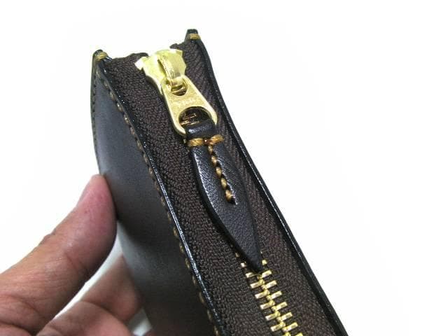 栃木レザー 本革 L字ファスナー 財布 日本製 メンズ レディース 黒 ブラック