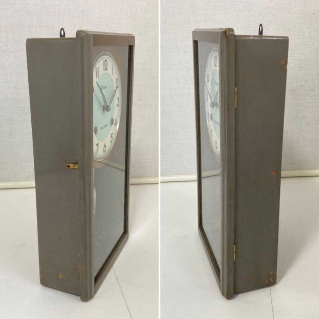 高野精密 振り子時計 柱時計 掛け時計 ゼンマイ式 木製 レトロ 稼働品