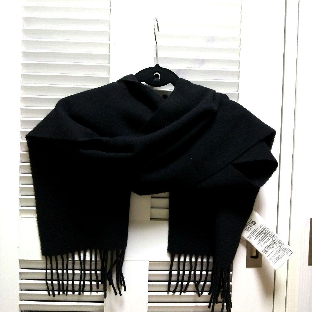 【Ami Paris】ウール 100%‼️ 男女兼用・ブラック マフラー