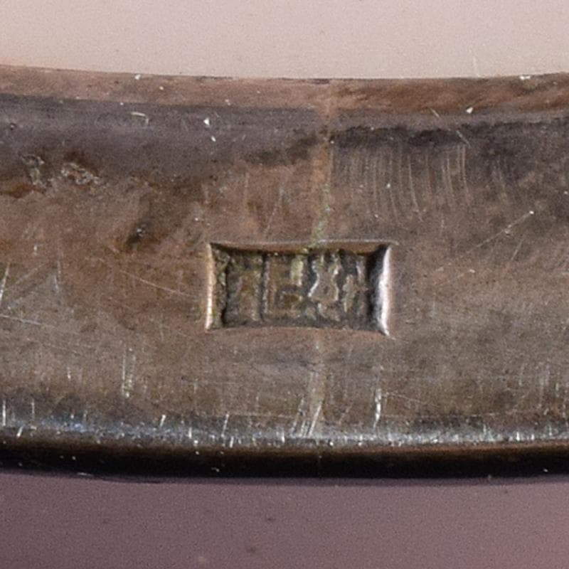 AAA安藤七宝店純銀刻印　桜釉　葡萄文瓶　唐木台・木箱付　H　R8810B