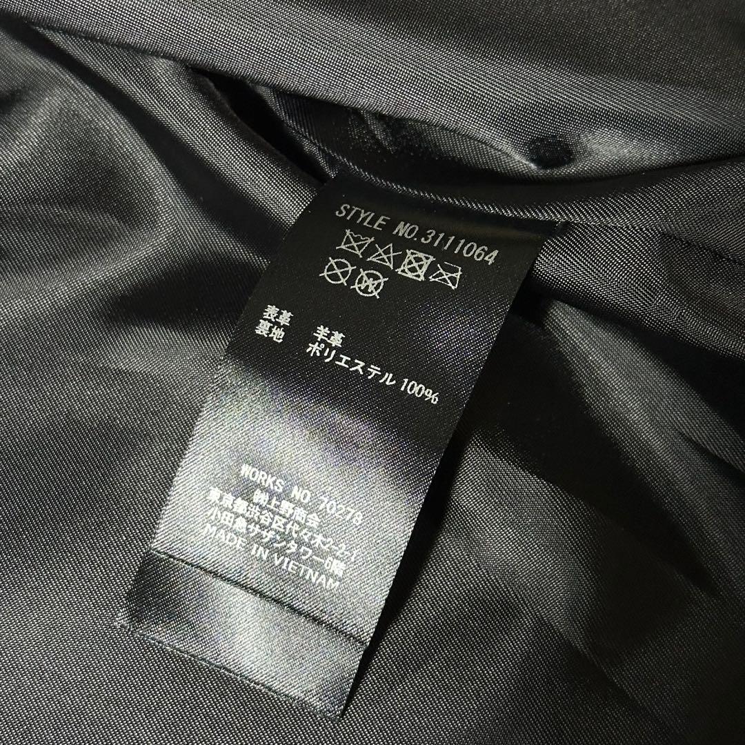 ほぼ未使用 Schott コーチジャケット レザーシャツ M 黒 ラムレザー