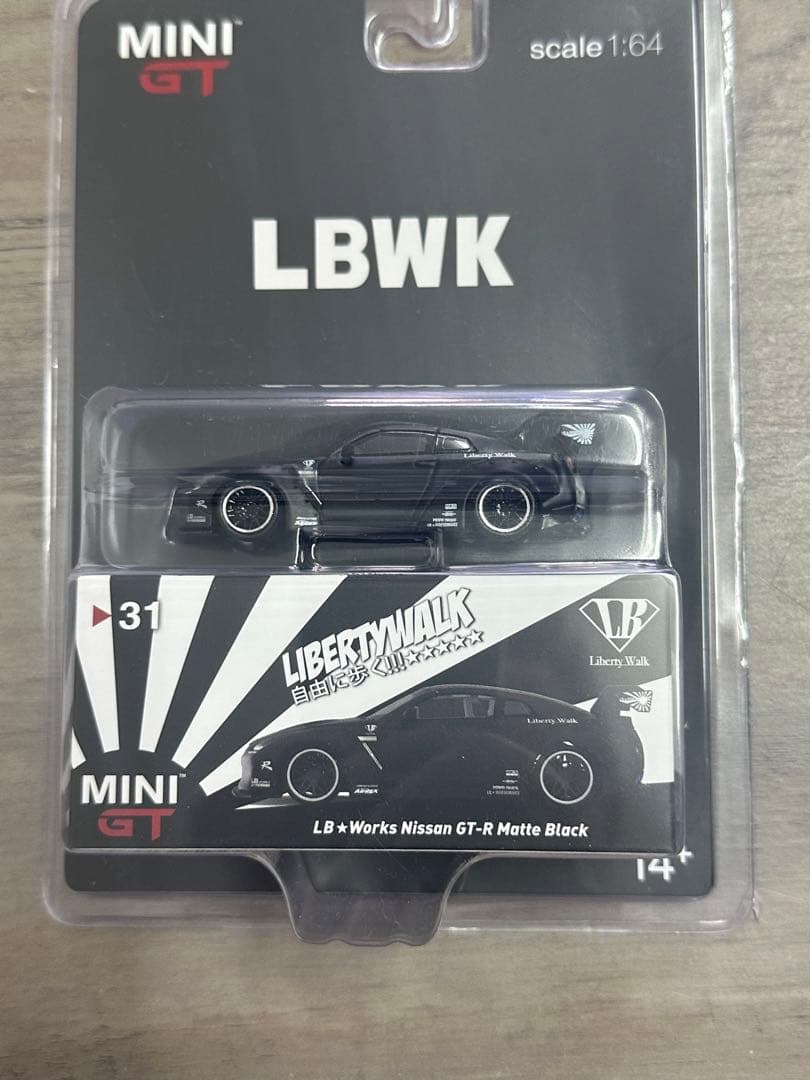 MINI GT LBWK 日産GT-R ブラック マットブラック1/64