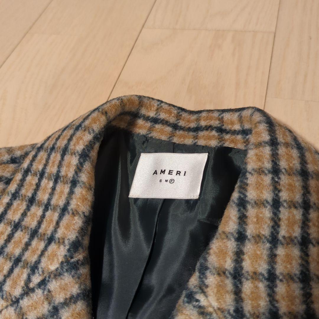 Ameri　CHECK ECO WOOL BIG JACKET