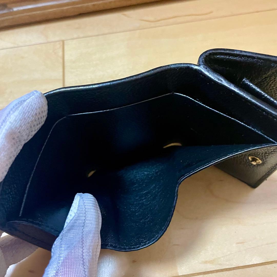 SAINT LAURENT ミニ 三つ折り財布 YSL レザー