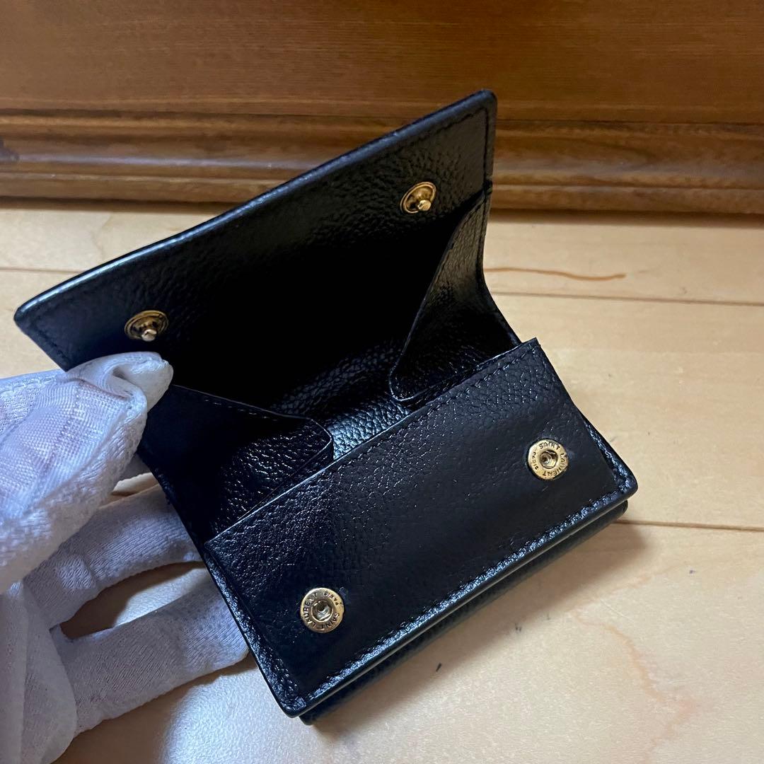 SAINT LAURENT ミニ 三つ折り財布 YSL レザー