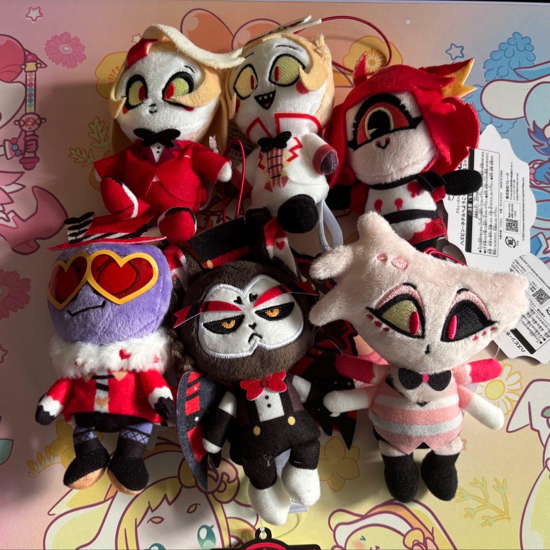 ハズビンホテル　ぬいぐるみ6種　ラウンドワン