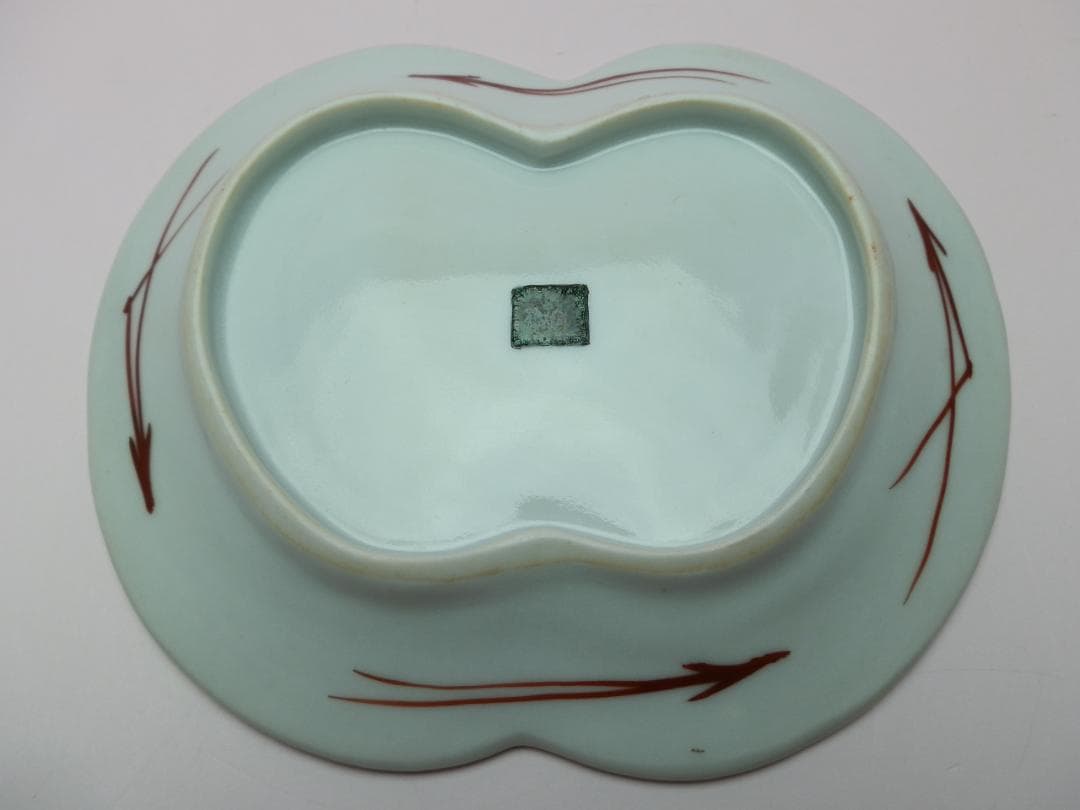 時代物 角福 朝顔紋 変形皿 5客 TN 107 70816