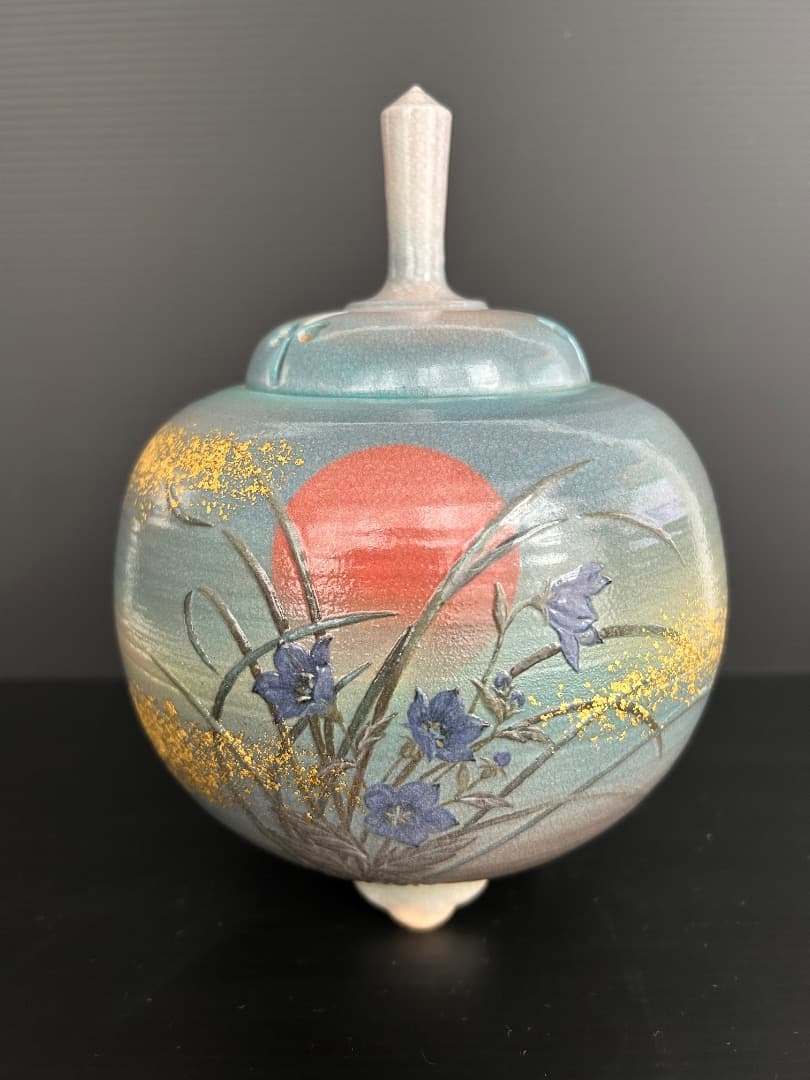 陶彩景 秋草図香炉 (十二世 坂高麗左衛門) (バービー様ご予約品 )