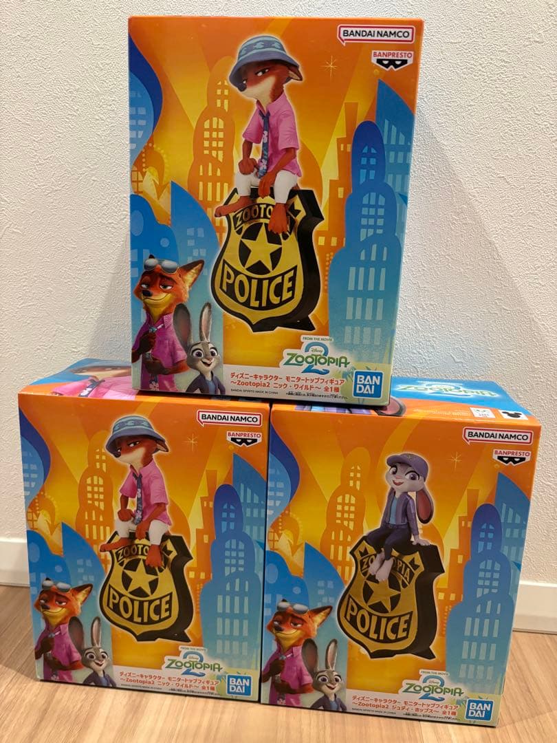 ズートピア2 モニタートップフィギュア ニック ジュディ 3体セット