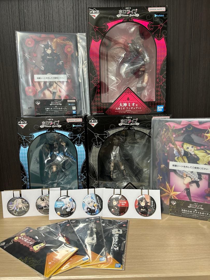 一番くじ　ホロライブ　大神ミオ　白上フブキ　獅白ぼたん　フィギュアセット