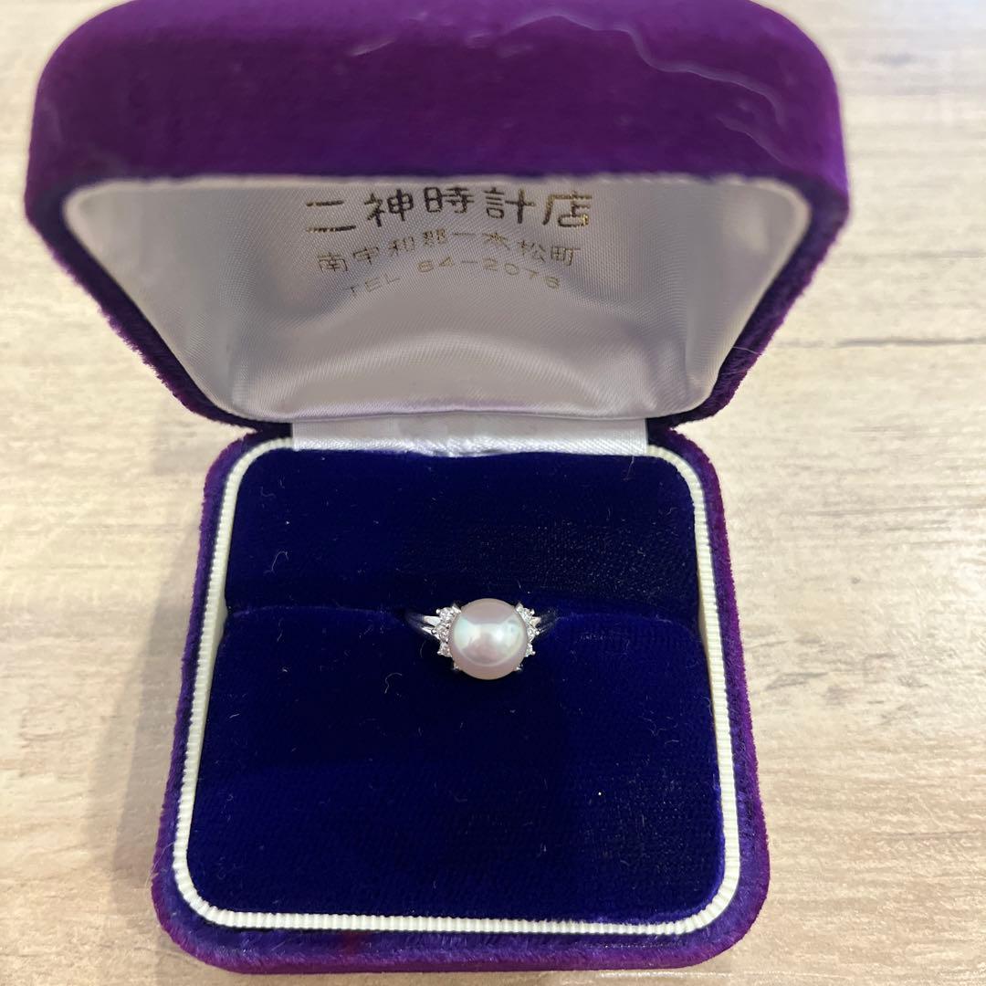 真珠リング 専用ケース付き