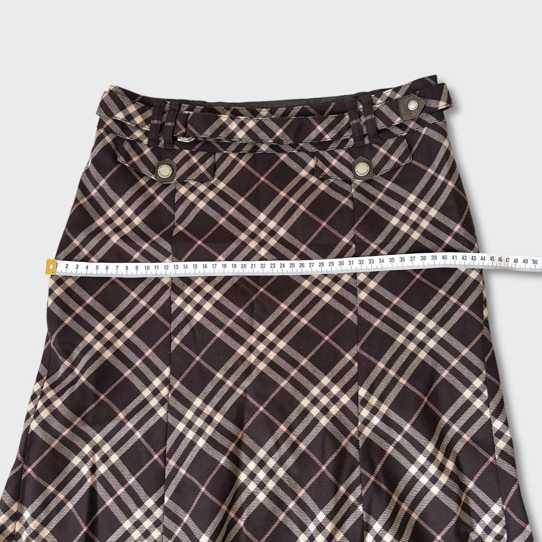 美品 BURBERRYBLUELABELノバチェック マーメイドスカートy2k