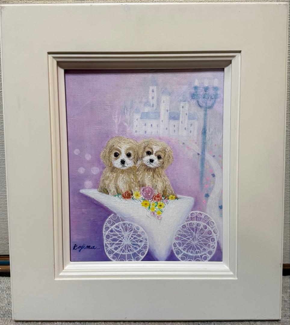 花の車　小嶋智美　油彩画　0204