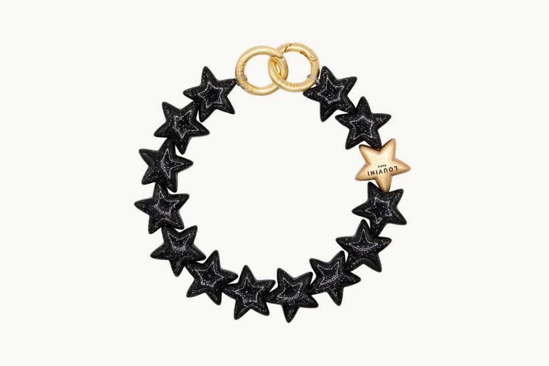 【新品】 LOUVINI ハンドストラップ PETIT ETOILE BLACK