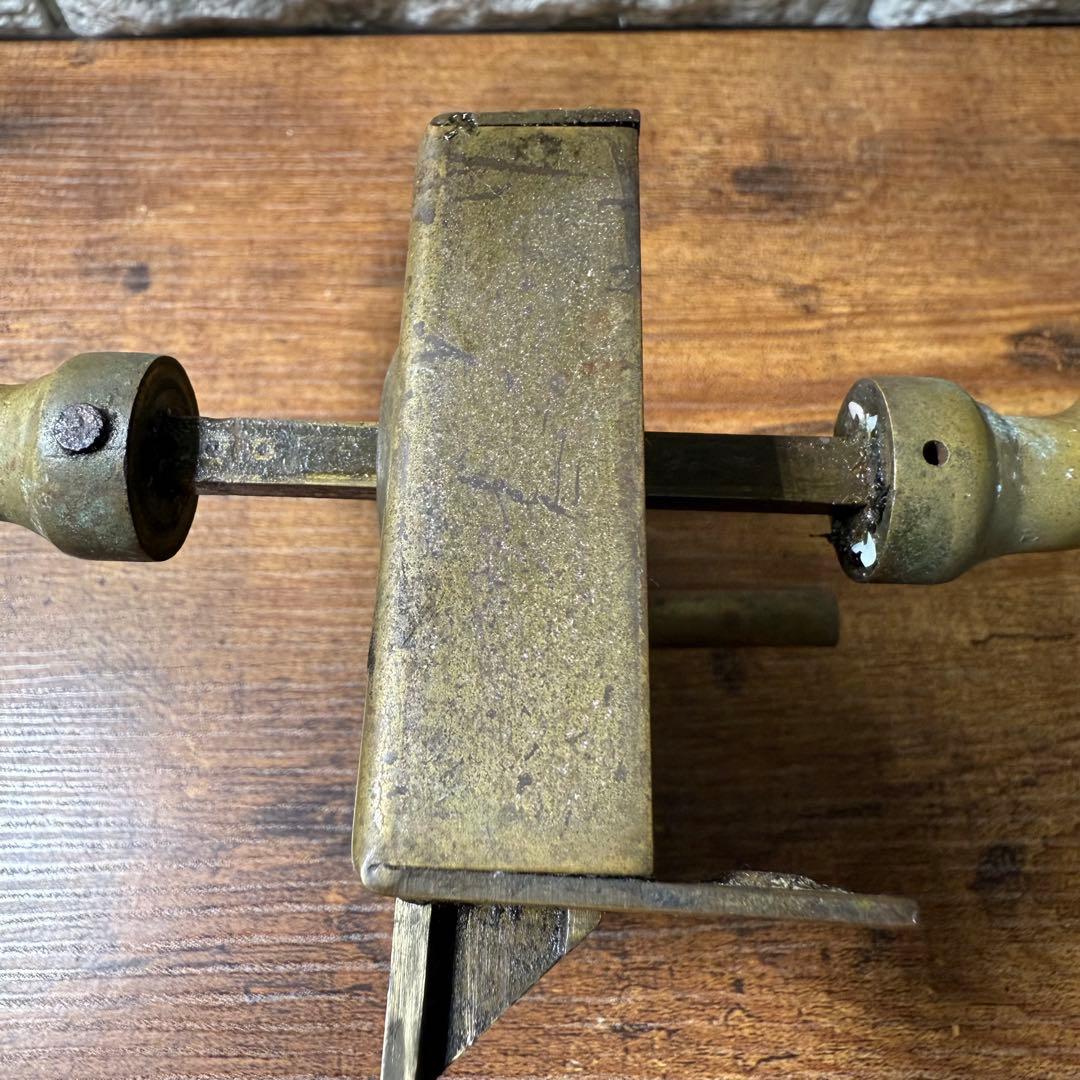 フランス アンティーク ヴィンテージ 鍵付き 真鍮製 ドアノブ