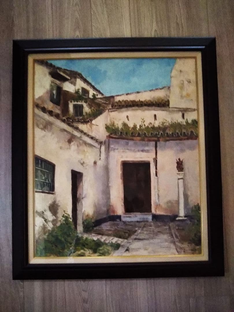 サンタプラシ 絵画 川上 順一作