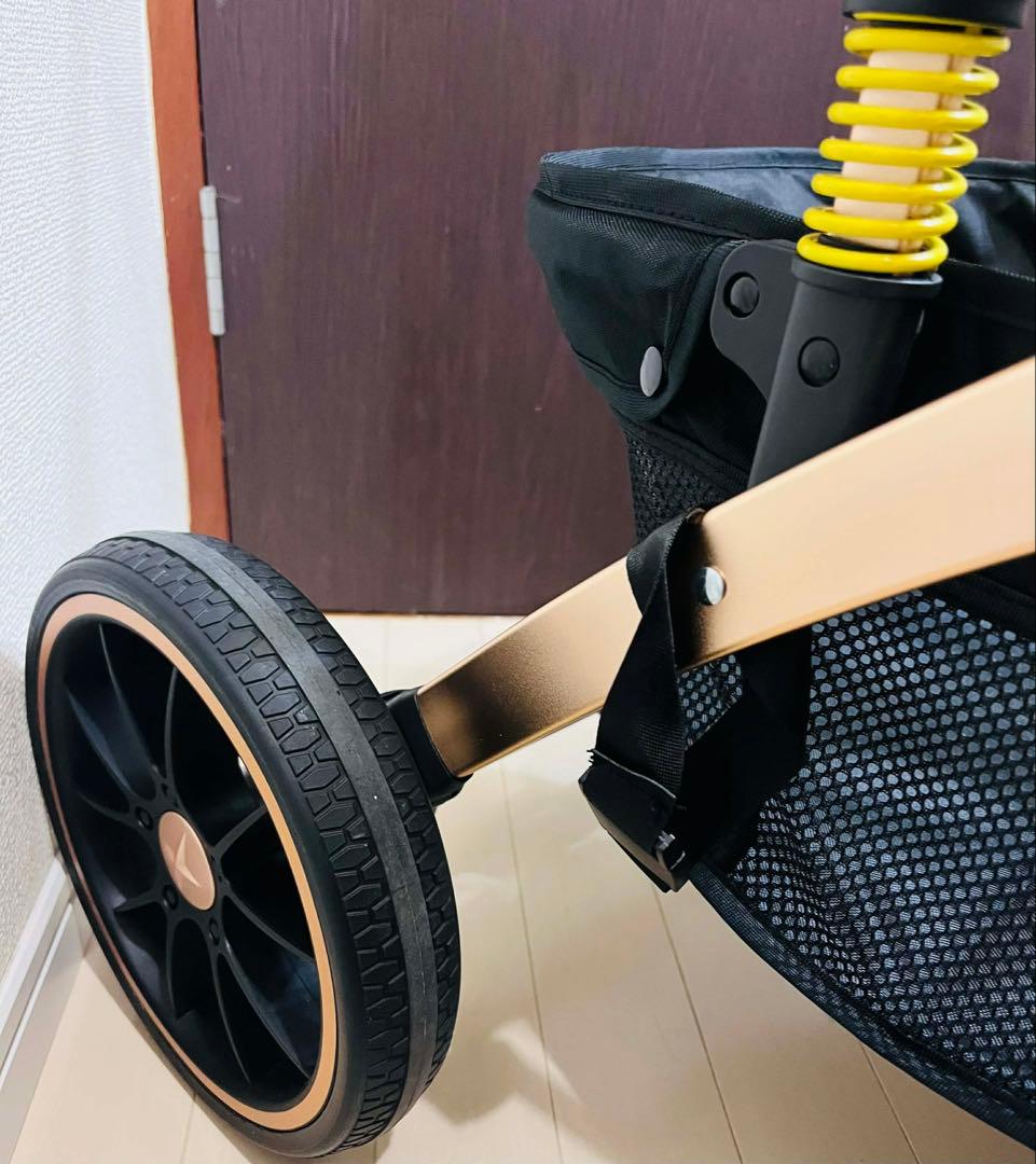 SKISOPGO ペットカート 犬用ベビーカー カーキ