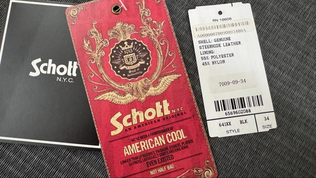 Schott 641XX シングルライダース　34 ショット