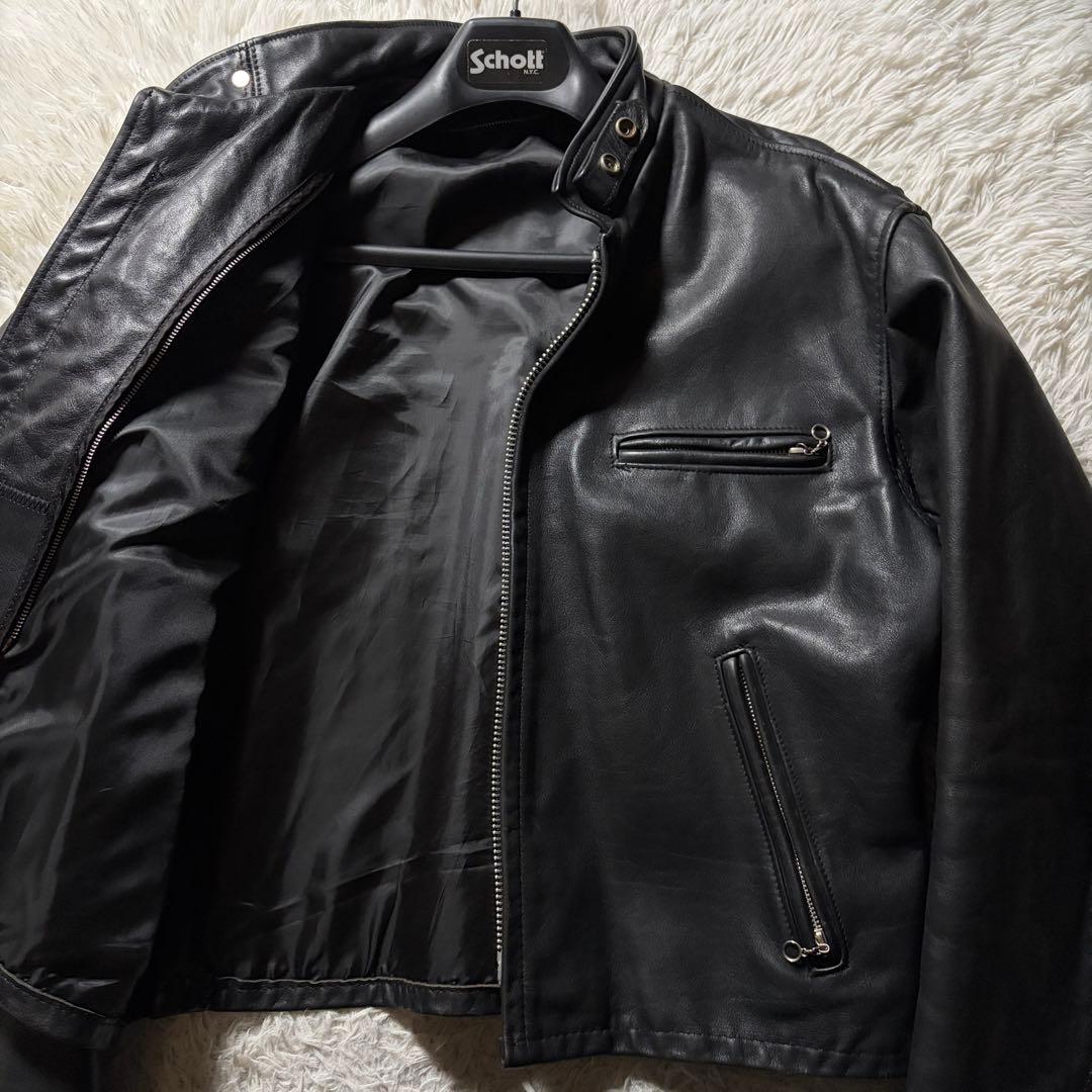 ビッグサイズ ■ショット シングルライダース ジャケット 641E 44