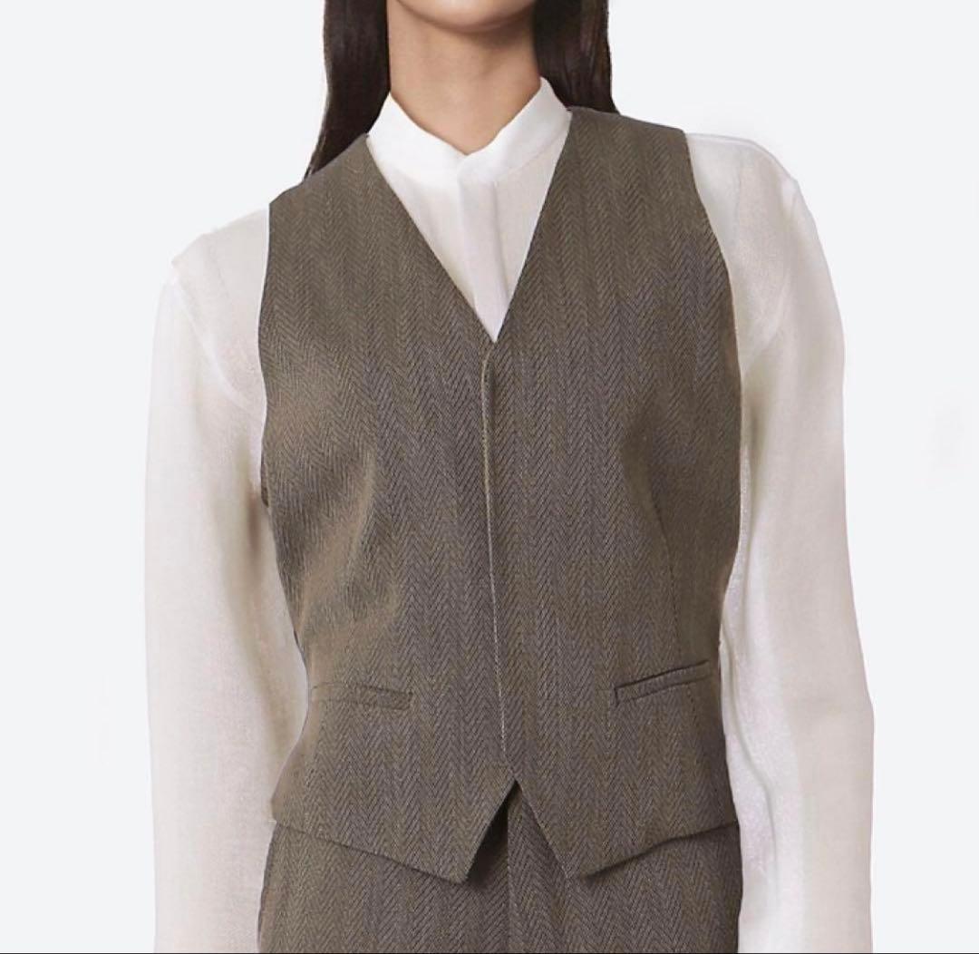 d*9様 最安値seya. セヤ SIWA ベスト　ヘリンボーン cristas